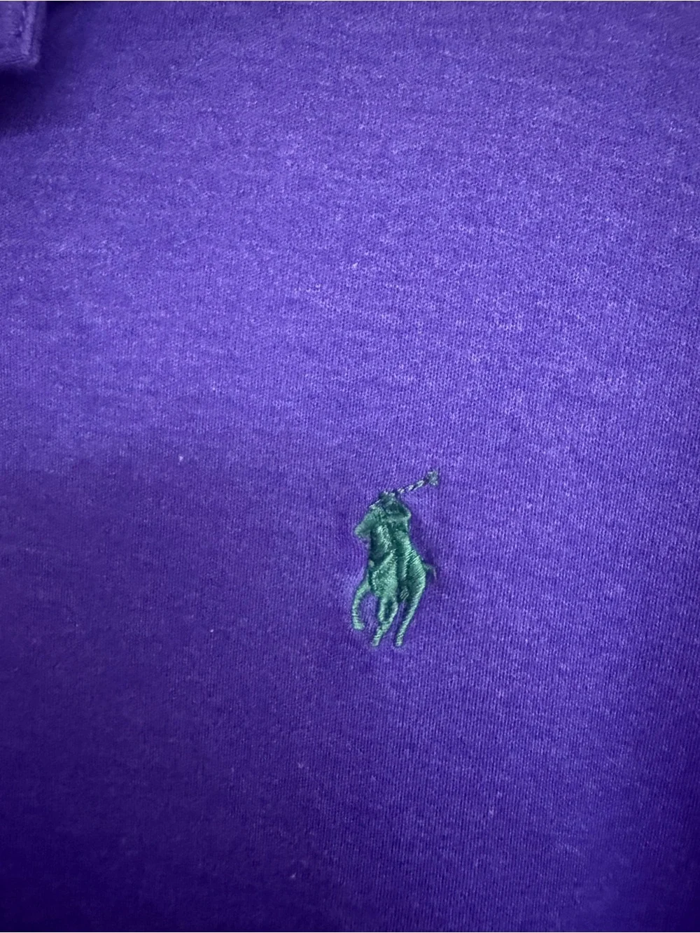 Ralph Lauren Purple Polo Shirt with Green Pony